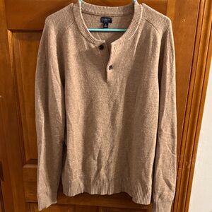 J. Crew Men's Beige Crewneck Sweater